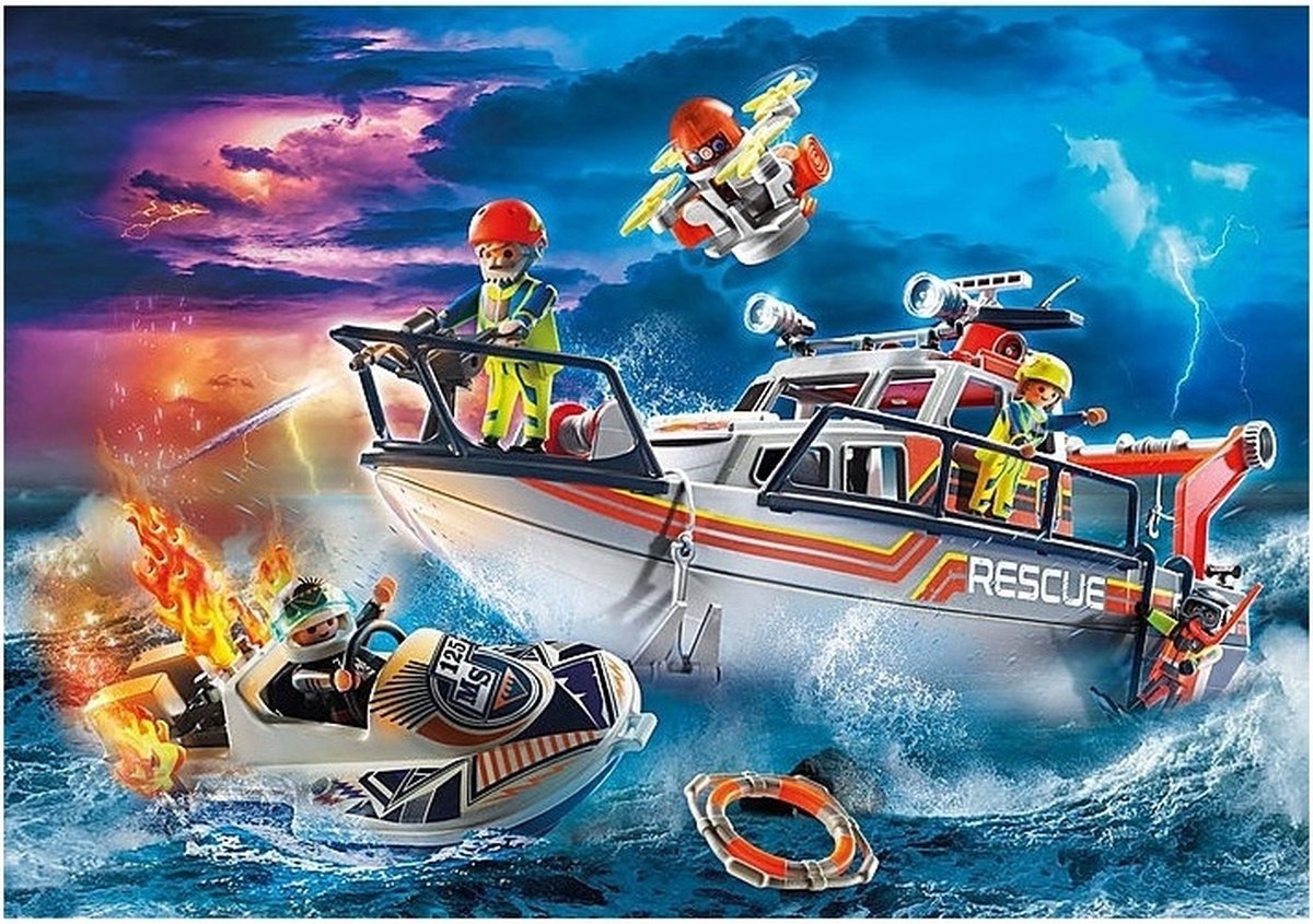 PLAYMOBIL City Action Redding op zee: brandbestrijdingsmissie met reddingskruiser - 70140 — afbeelding 14