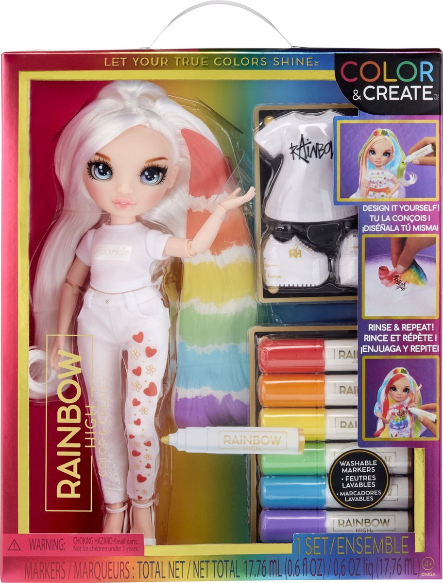 Rainbow High Color & Create - Blauwe ogen - 27 cm - Modepop — afbeelding 14