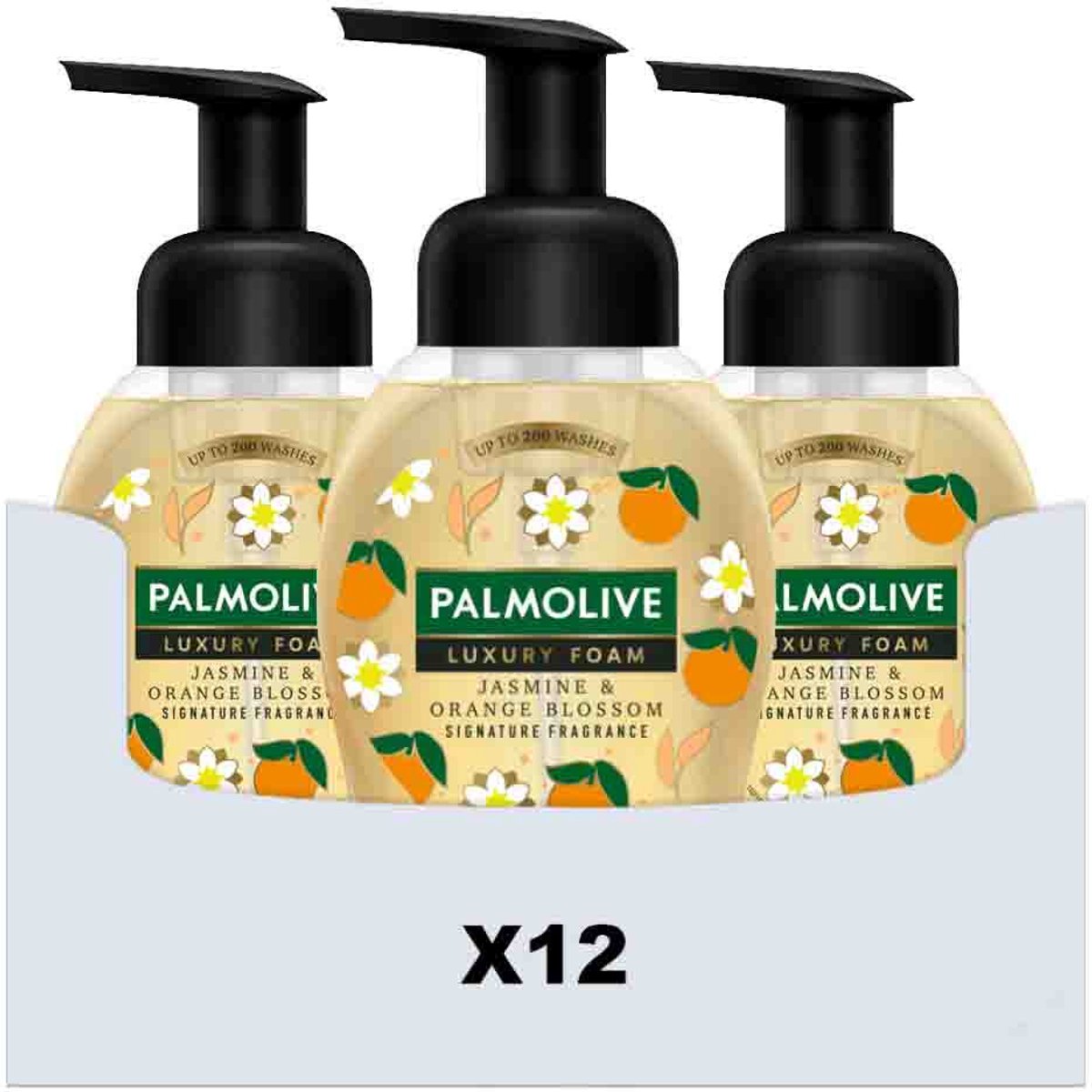 Palmolive - Handzeep Luxury Foam Jasmine Orange Blossom - 12 x 250 ml - Voordeelverpakking
