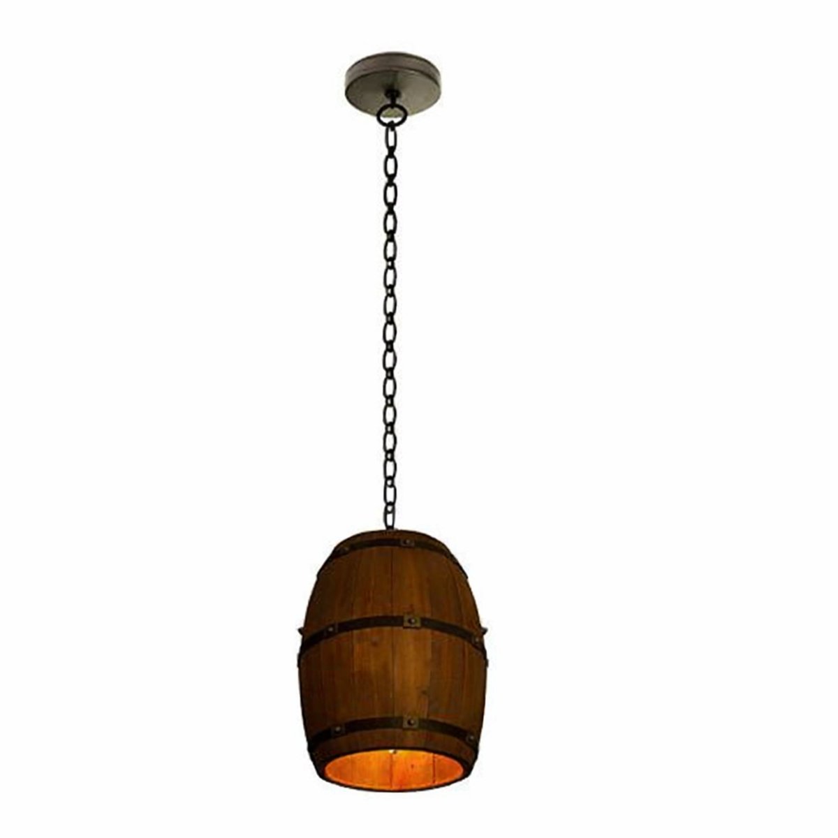 Jurrys Vintage Hanglamp – Industrieel Antiek Design – Hout & Metaal – Verstelbaar – Bruin/Zwart – Voor Woonkamer & Eetkamer