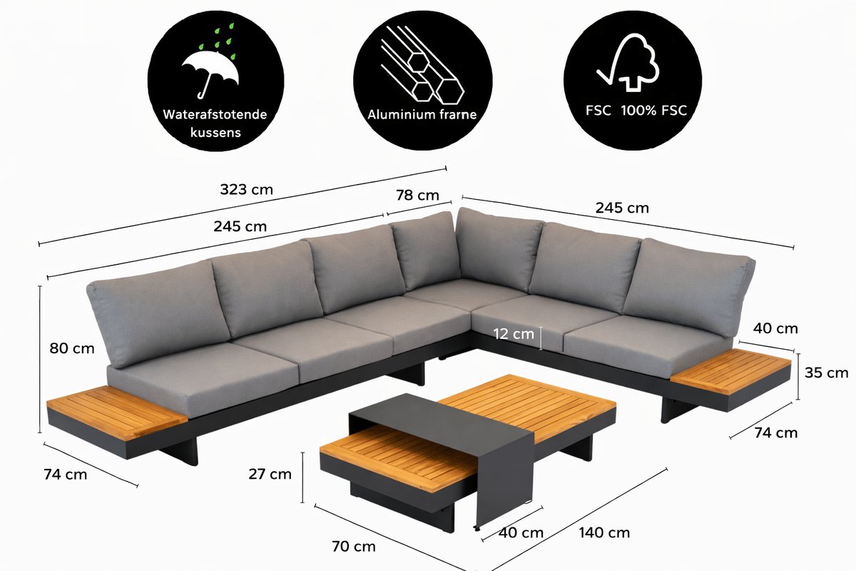 Lesli Living Lounge Set Barbados