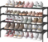 SONGMICS - Schoenenrek - Schoenenrek 4 Lagen - Ruimtebesparend - Metalen Frame - Voor Hal