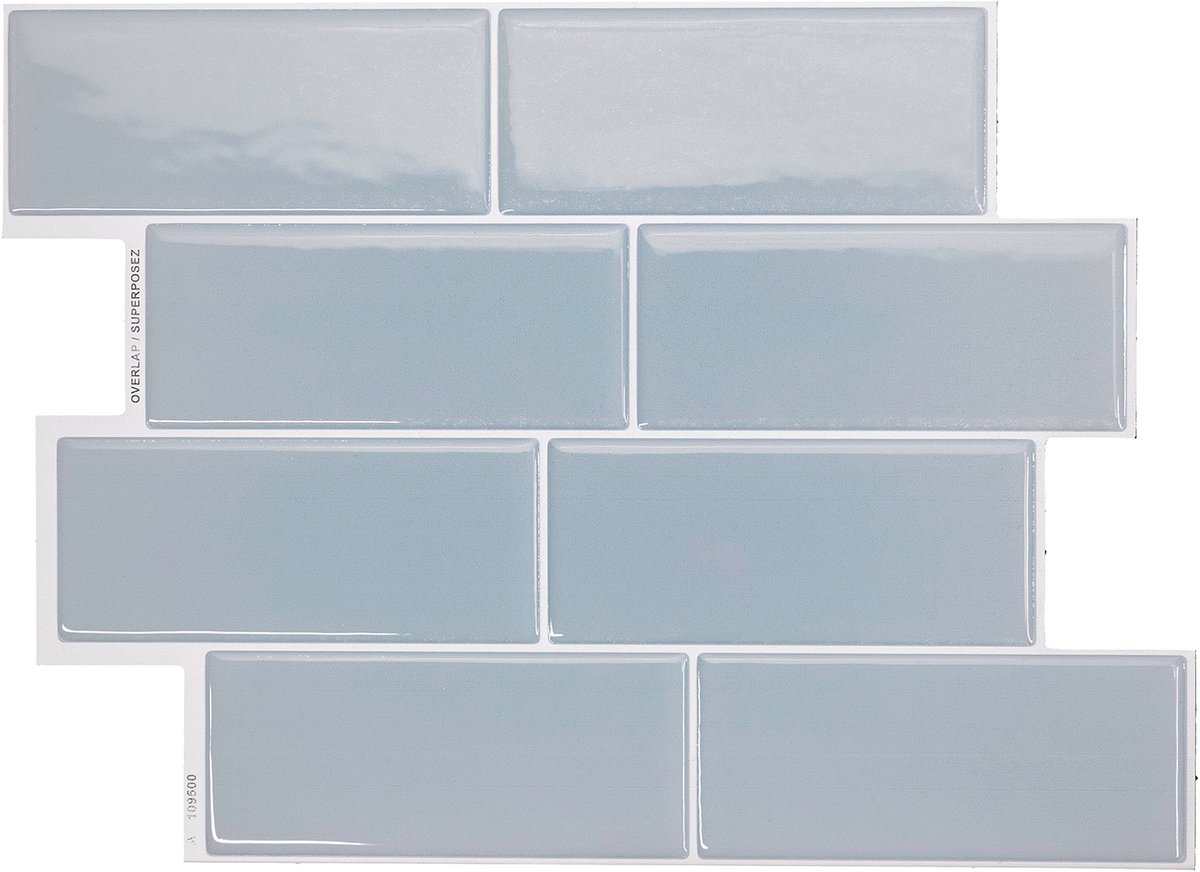 Smart Tiles Zelfklevende keuken achterwand voor keuken en badkamer Metro Blauw 4 29,34x21,28 cm