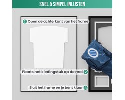 Avalo Wissellijst Aluminium - Inlijsten Voetbal Shirt - 3D Box Frame - 60x80 CM - Zwart - Diepe lijst - Shirt Inlijsten In Fotolijst