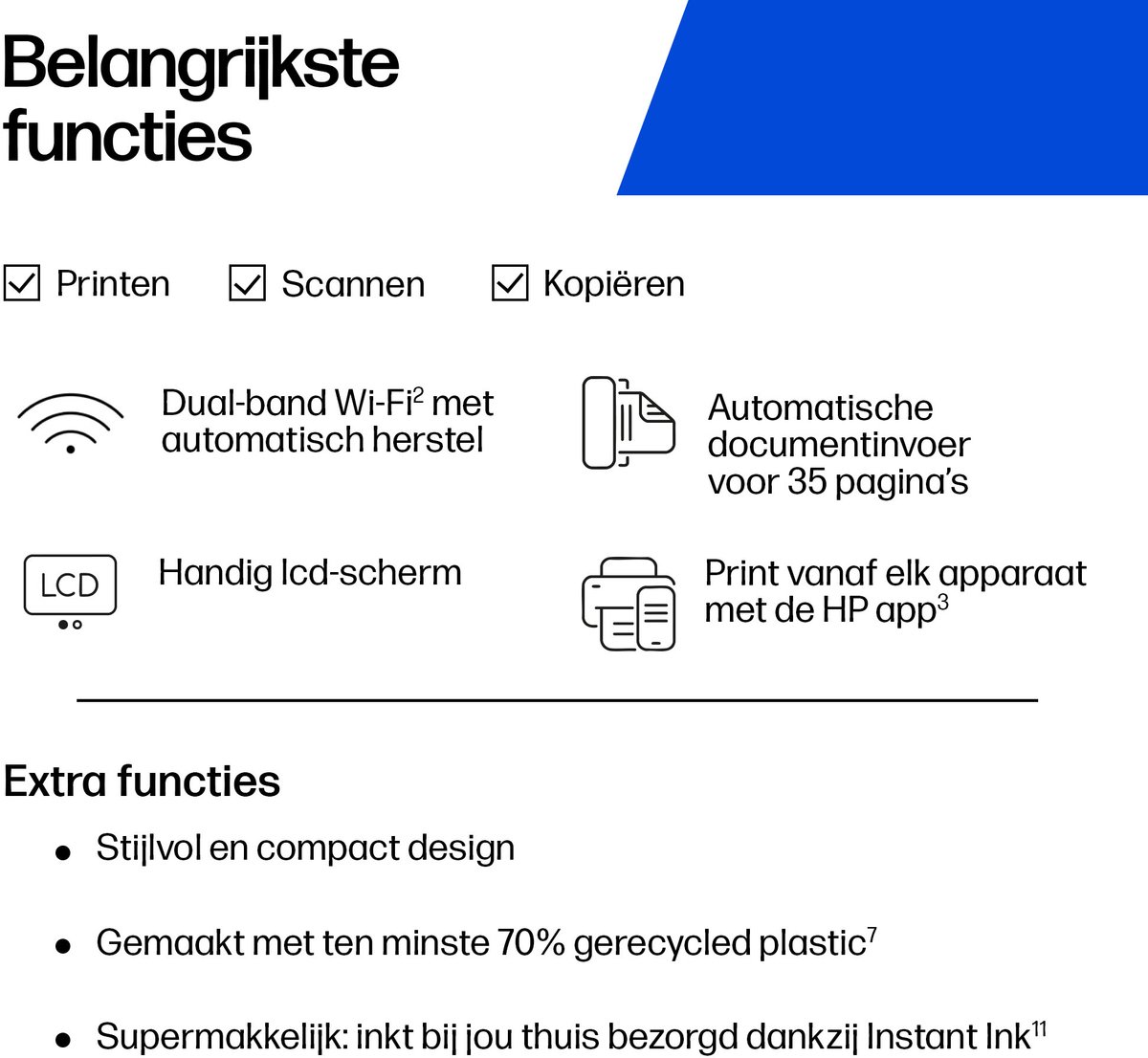 HP DeskJet 4320 Draadloos All-in-One Kleur Printer - Geschikt voor Instant Ink — afbeelding 3