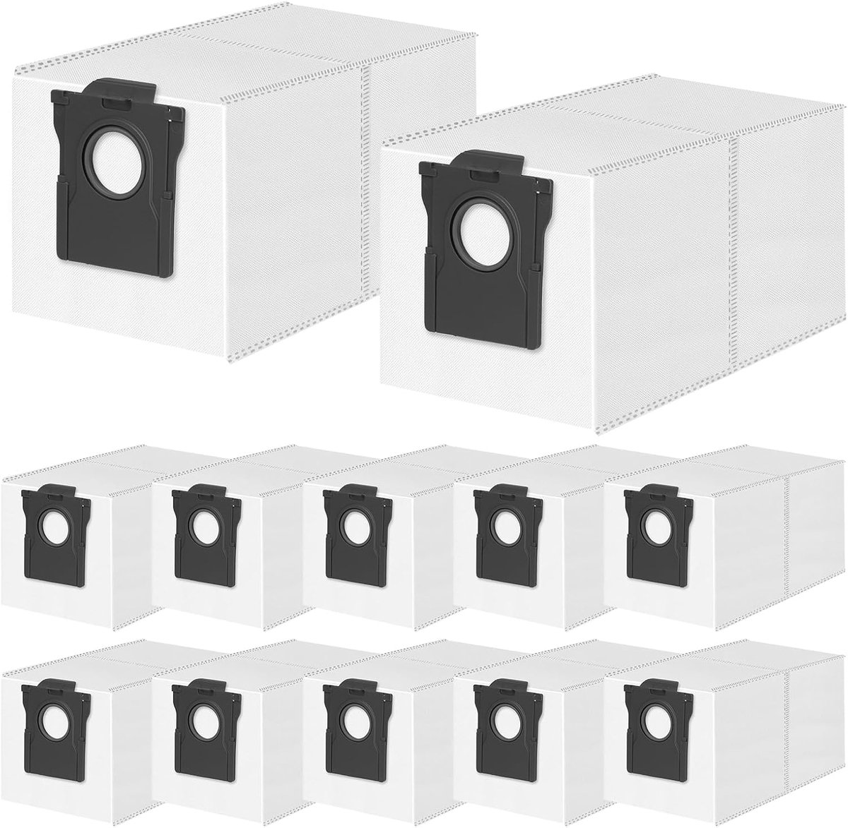 12 Stuks Stofzuigerzakken geschikt voor Dreame L20/X40/X50 Ultra Complete, L10s/L10/L40s/L10s Pro/L40/L50 Ultra, geschikt voor Mova E30/P50 Pro Ultra Stofzuiger - Stofzuigerzakken - 3,2 Stofzuigerzakken met Grote Capaciteit
