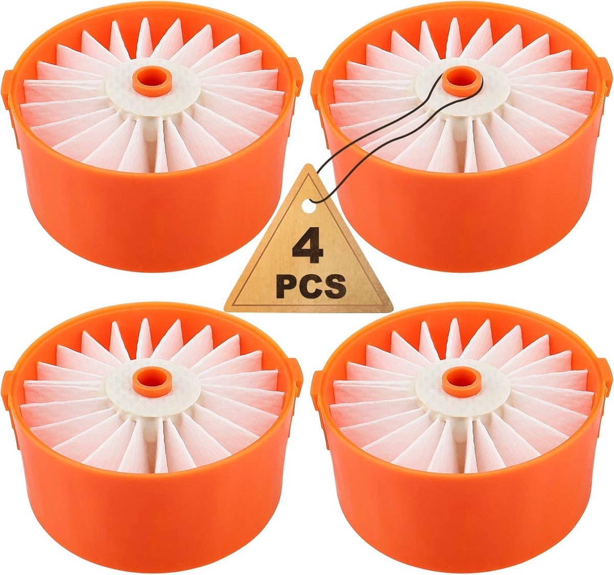 4 stucks Filterelement - voor BLACK+DECKER POWERSERIES draadloze steelstofzuiger BSV2020G - BSV2020P