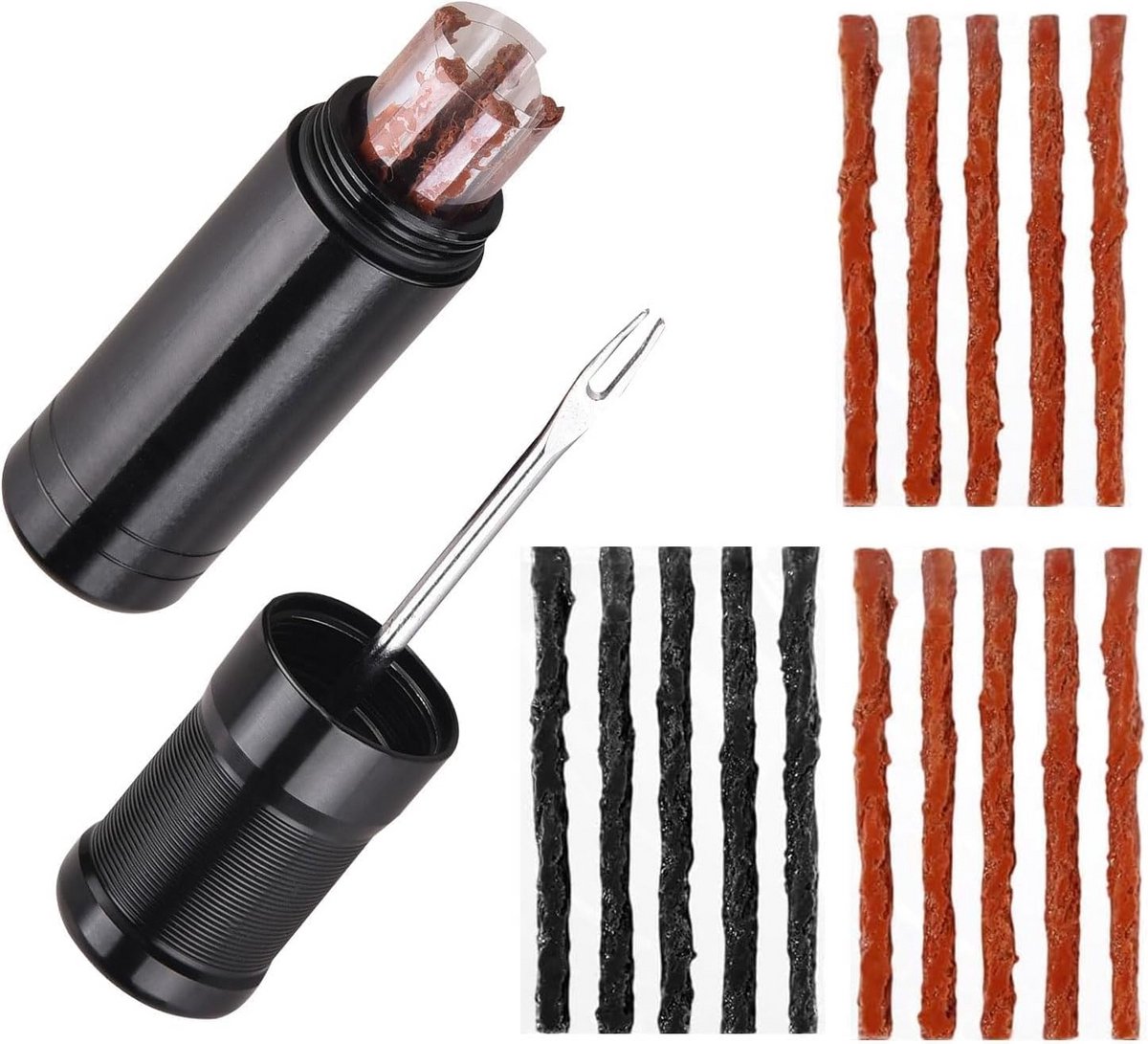 Tubeless Banden Reparatieset voor Fietsen - Inclusief 15 Reparatieslierten