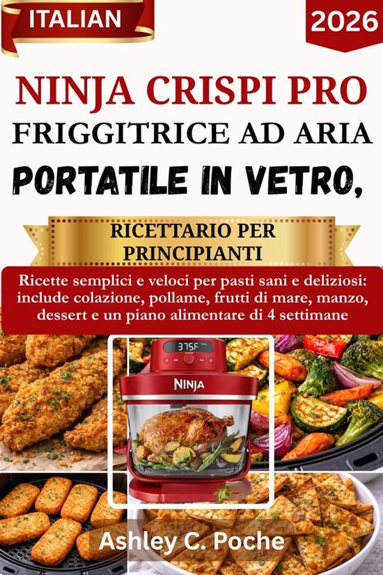 Ninja Crispi PRO Friggitrice ad aria portatile in vetro, Ric ... - cover