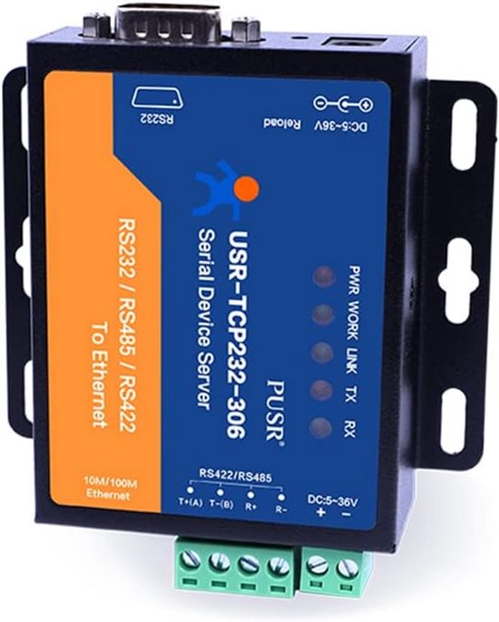 Jkjlorey RS485 Naar Ethernet Converter – Kleine Seriële Server Met Modbus RTU En UDP/HTTP/DHCP/DNS
