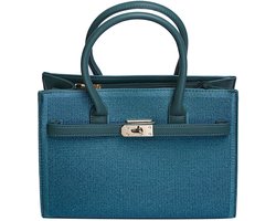 YWG - Handtas slot strass - 28 x 12.5 x 33 cm - Blauw