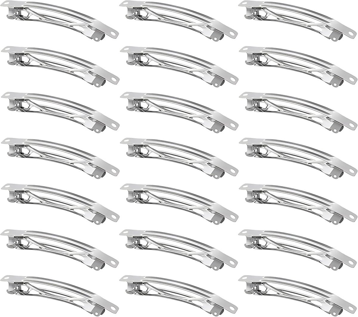 100x Doe-Het-Zelf Haarspeldjes Zilver Metaal 8 cm - Blanco Kappersaccessoires