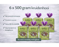 Barni Kruidenhooi - Ruwvoer- Wortel & Echinacea - 6 x 500 gr. konijnenvoer.