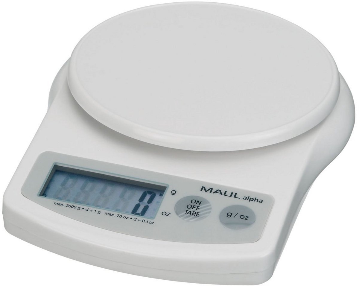Digitale Brievenweegschaal tot 2000g, Batterijgevoed, Wit