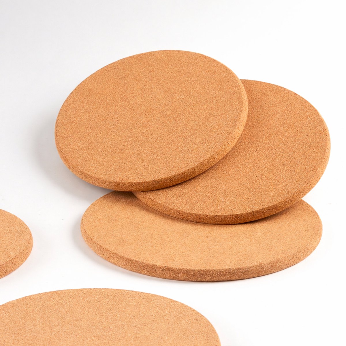Rixora® 3x Ronde pannen onderzetters van kurk 19 cm - Rond - Onderzetter voor pan - Kurken onderzetters set
