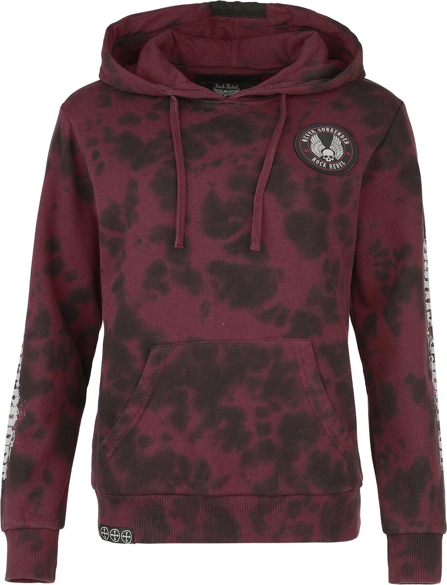 Rock Rebel by EMP Rode hoodie met batik - Dames - M
