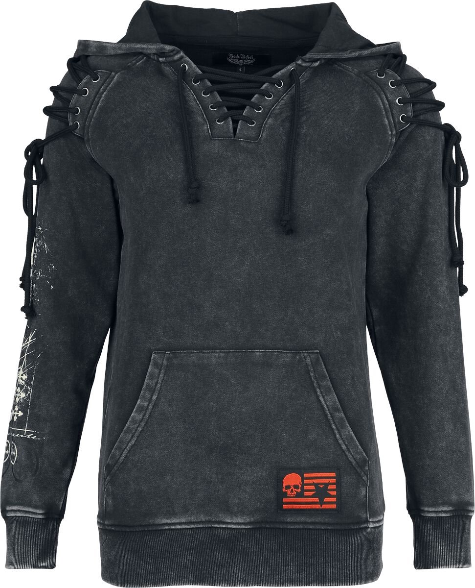 Rock Rebel by EMP Grijze hoodie - Dames - L