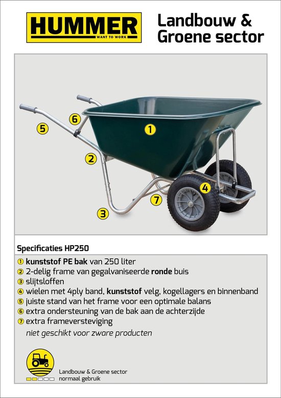 Kruiwagen 250 liter van Altrad. — afbeelding 2