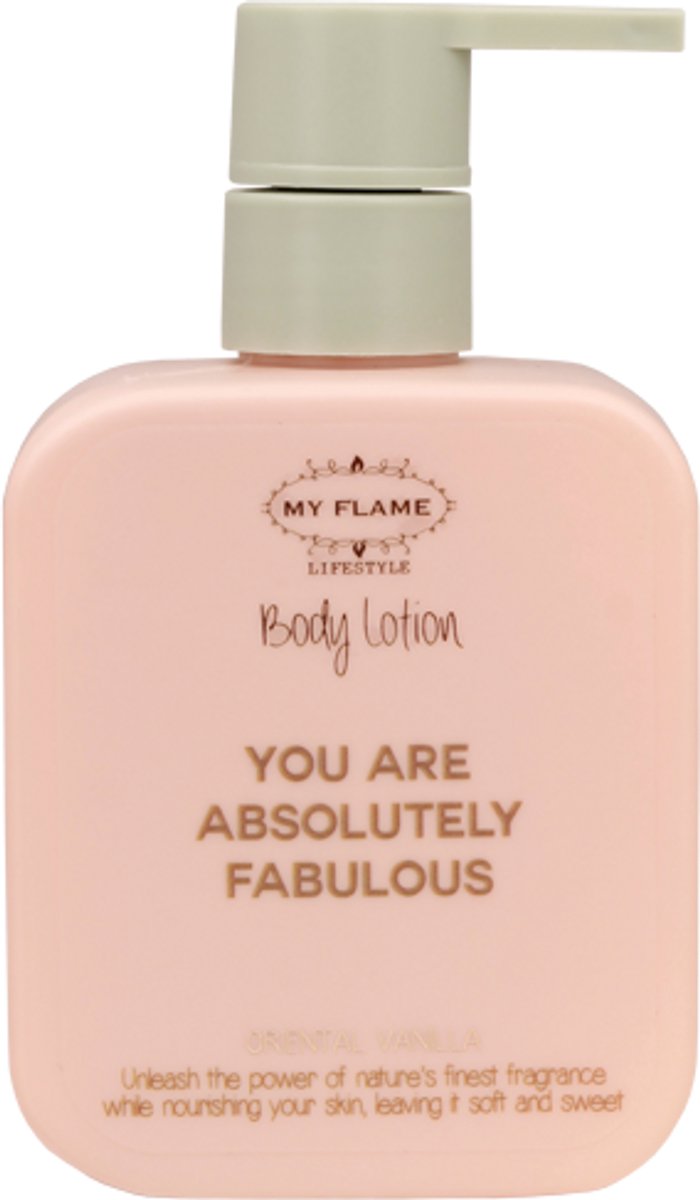 MY FLAME - Douchegel - YOU ARE ABSOLUTELY FABULOUS - Geur: Oriental Vanilla - Maat: 8 x 5 x 14 cm (incl. pompje) - Inhoud: 330 ml
