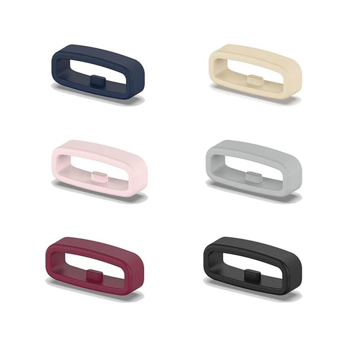 6 Stuks - Horlogebandgesp - Horloge band lusje - Universeel - Geschikt voor horlogebandlussen met een breedte van 20 mm - Siliconen gesp - 6 kleuren - Horlogeaccessoires - Vervangende horlogebandgesp - Antislip - Veiligheidsringhouder