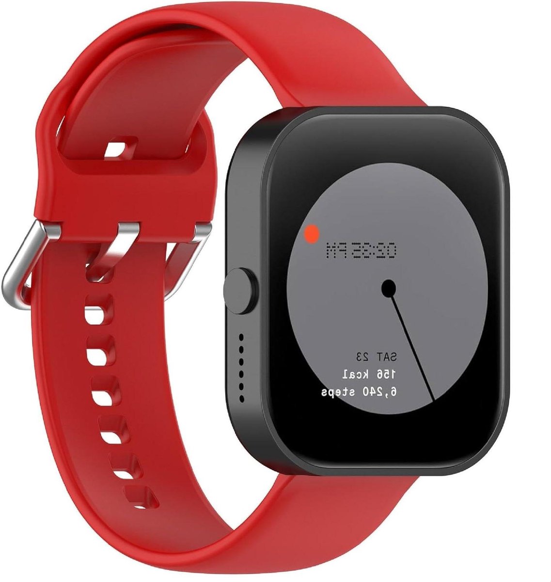 Allecto- Vervangingsbandje voor Horloge - Siliconen - Zacht en Ademend - Compatibel met Watch Pro - Grijs