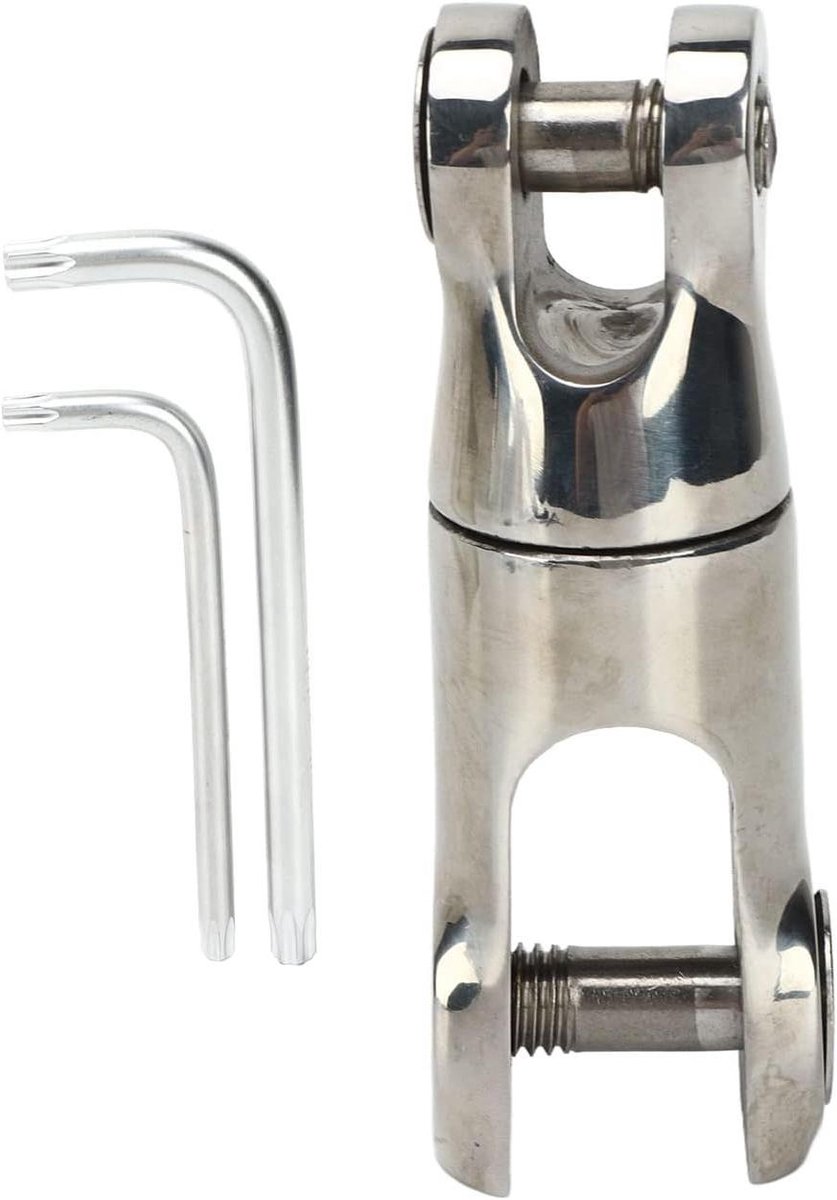 Allecto - Bootankerwartel, Kettingverbinder - Roestvrij Staal - Roestbestendig - 3/8 Inch - 1/2 Inch - Heldere Afwerking - Geschikt voor 10 Tot 12 mm - 1/2 Inch