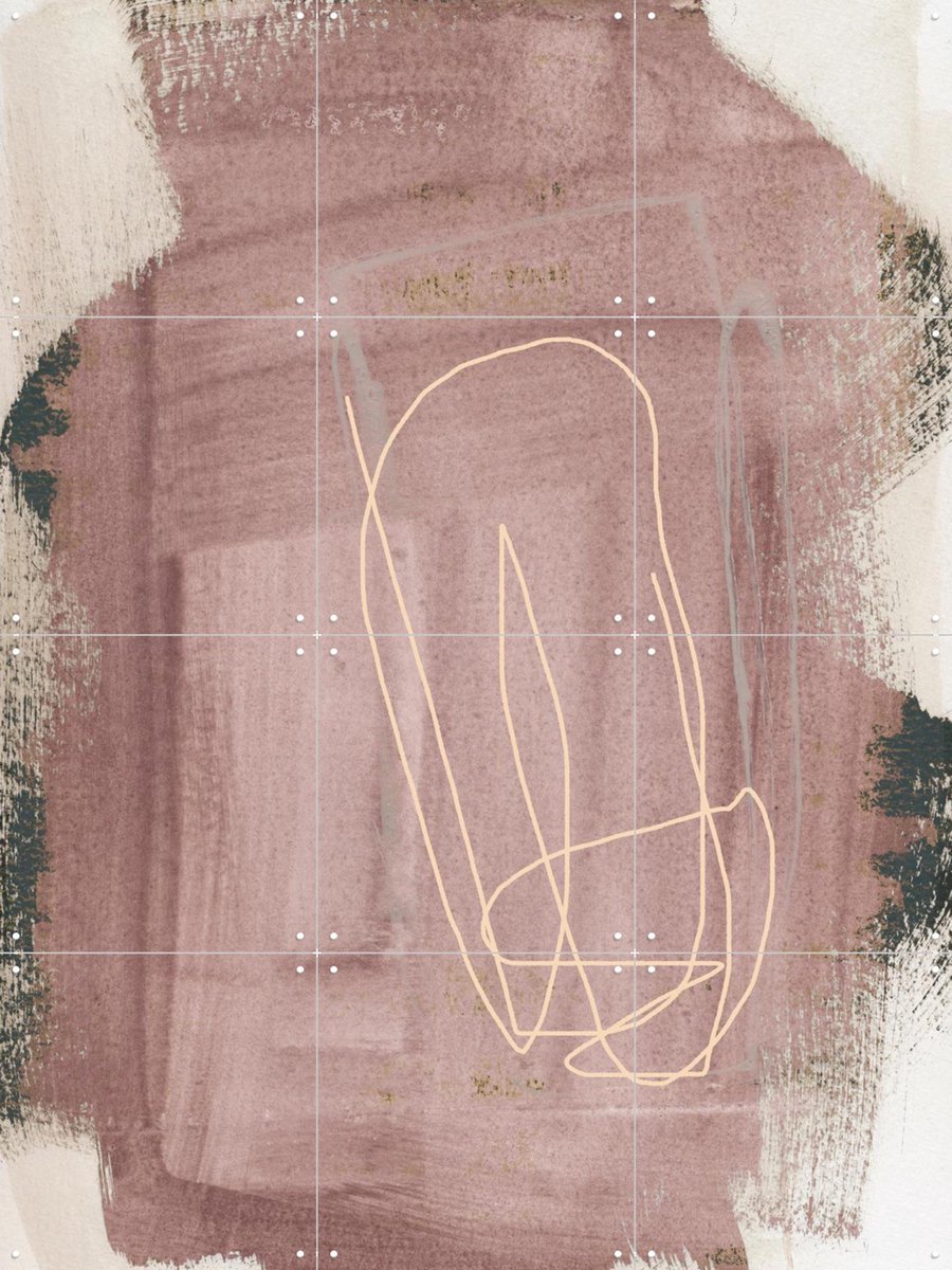 IXXI Abstract Brush Strokes 183, Mareike Böhmer - 60 x 80 cm - Gratis ophangtool - Grote wanddecoratie en posters - Grafisch Ontwerp, Minimalisme