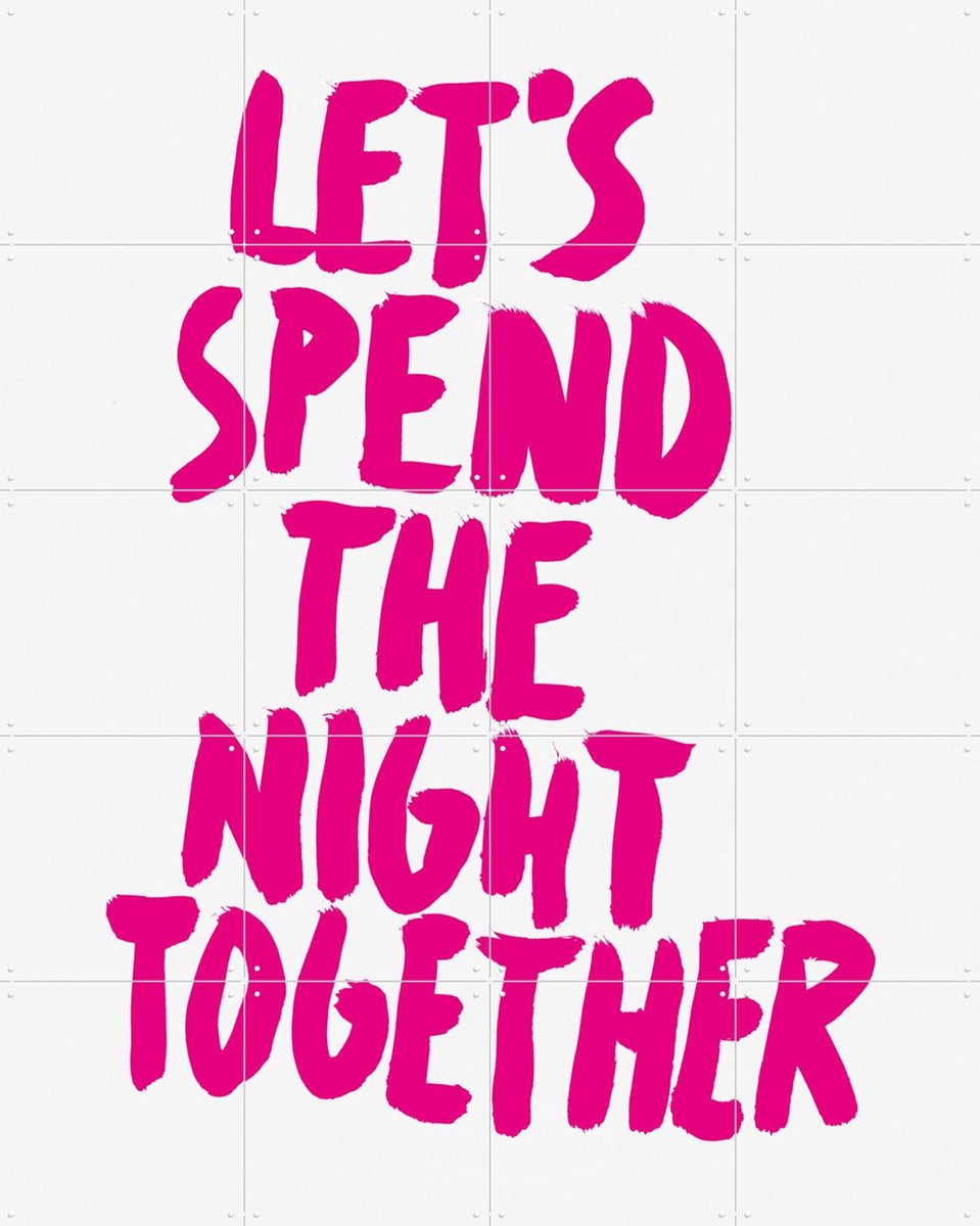 IXXI Let's spend the Night together pink, Marcus Kraft - 80 x 100 cm - Gratis ophangtool - Grote wanddecoratie en posters - Illustraties, Grafisch