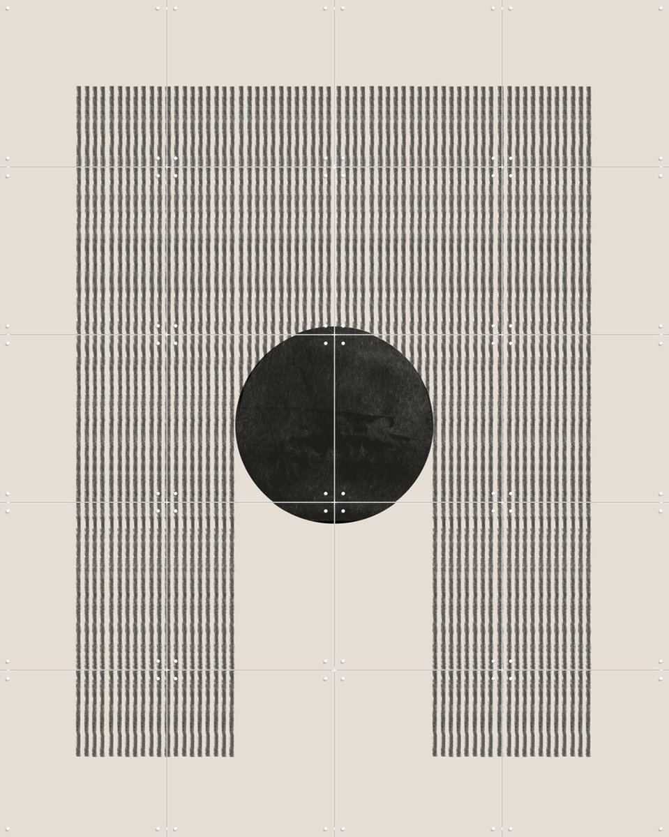 IXXI BaB No.9, The Miuus Studio & Various - 80 x 100 cm - Gratis ophangtool - Grote wanddecoratie en posters - Grafisch Ontwerp, Line art, Strepen