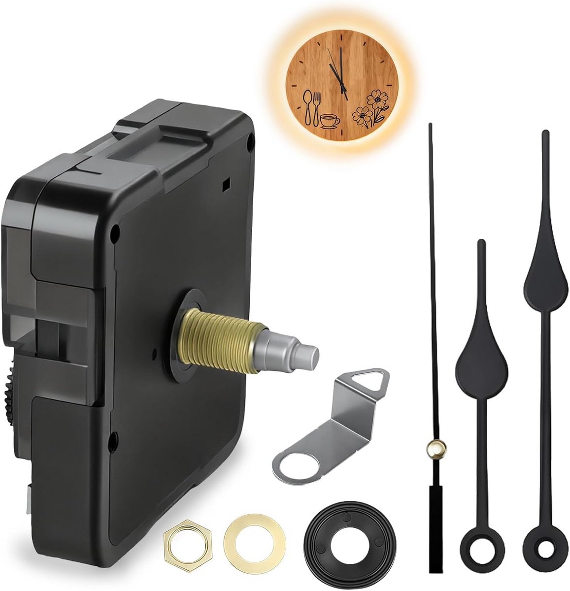 Stil Uurwerk Set met Wijzers voor Wandklok Reparatie