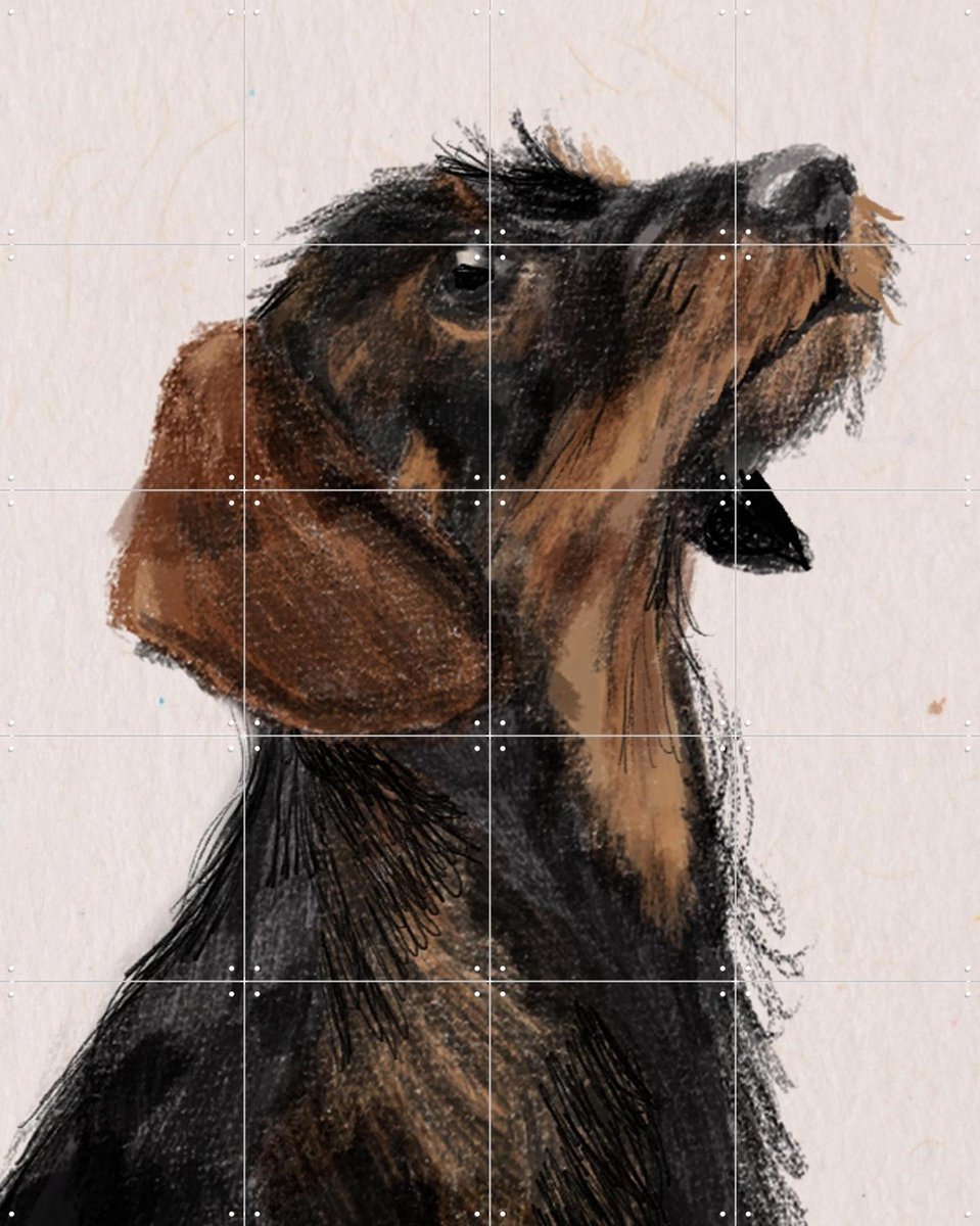 IXXI Little Friend, Esther Sepers - 80 x 100 cm - Gratis ophangtool - Grote wanddecoratie en posters - Kleurrijk, Illustraties,