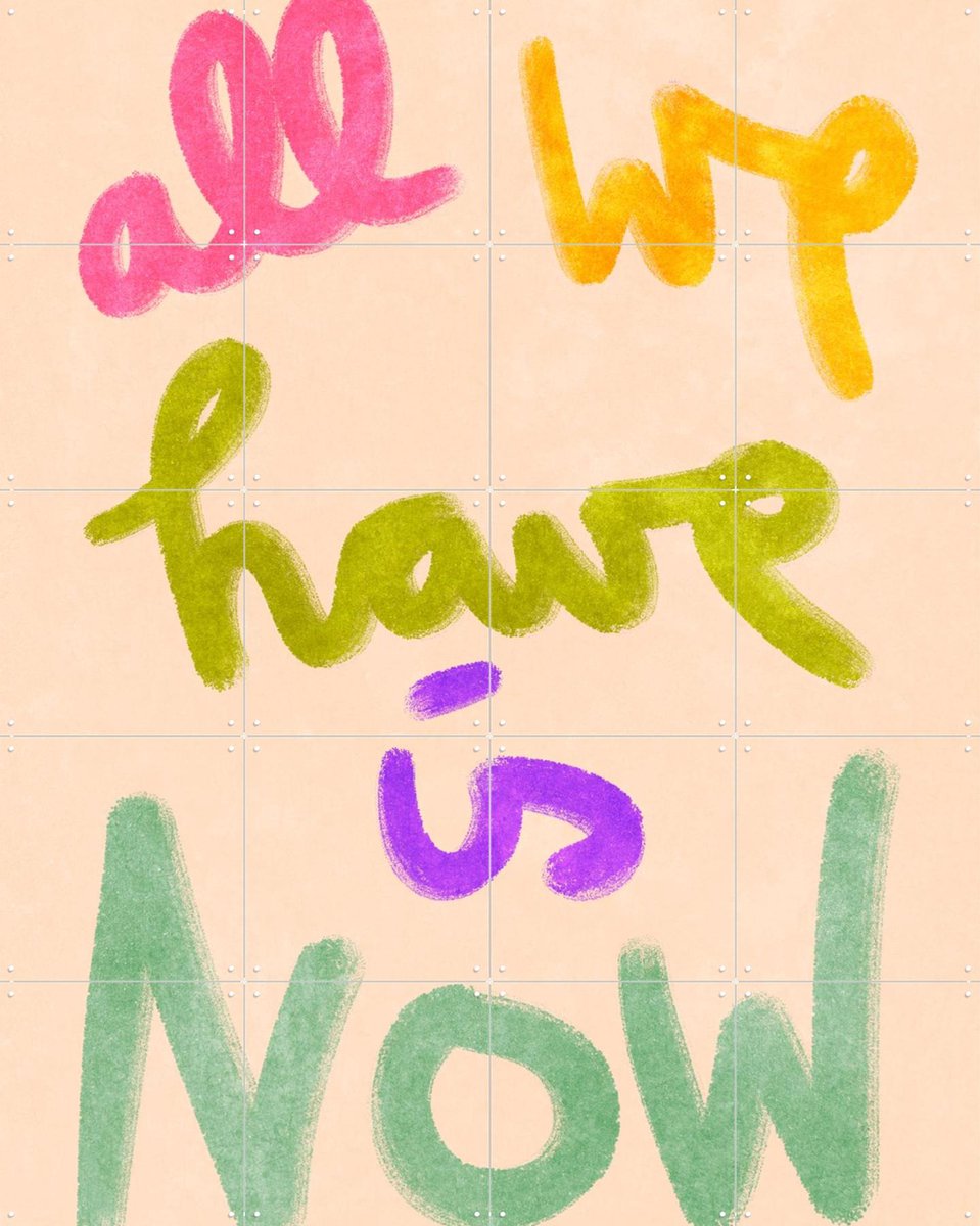 IXXI All We Have Is NOW, Raissa Oltmanns - 80 x 100 cm - Gratis ophangtool - Grote wanddecoratie en posters - Fantasierijk, Speels, Grafisch Ontwerp