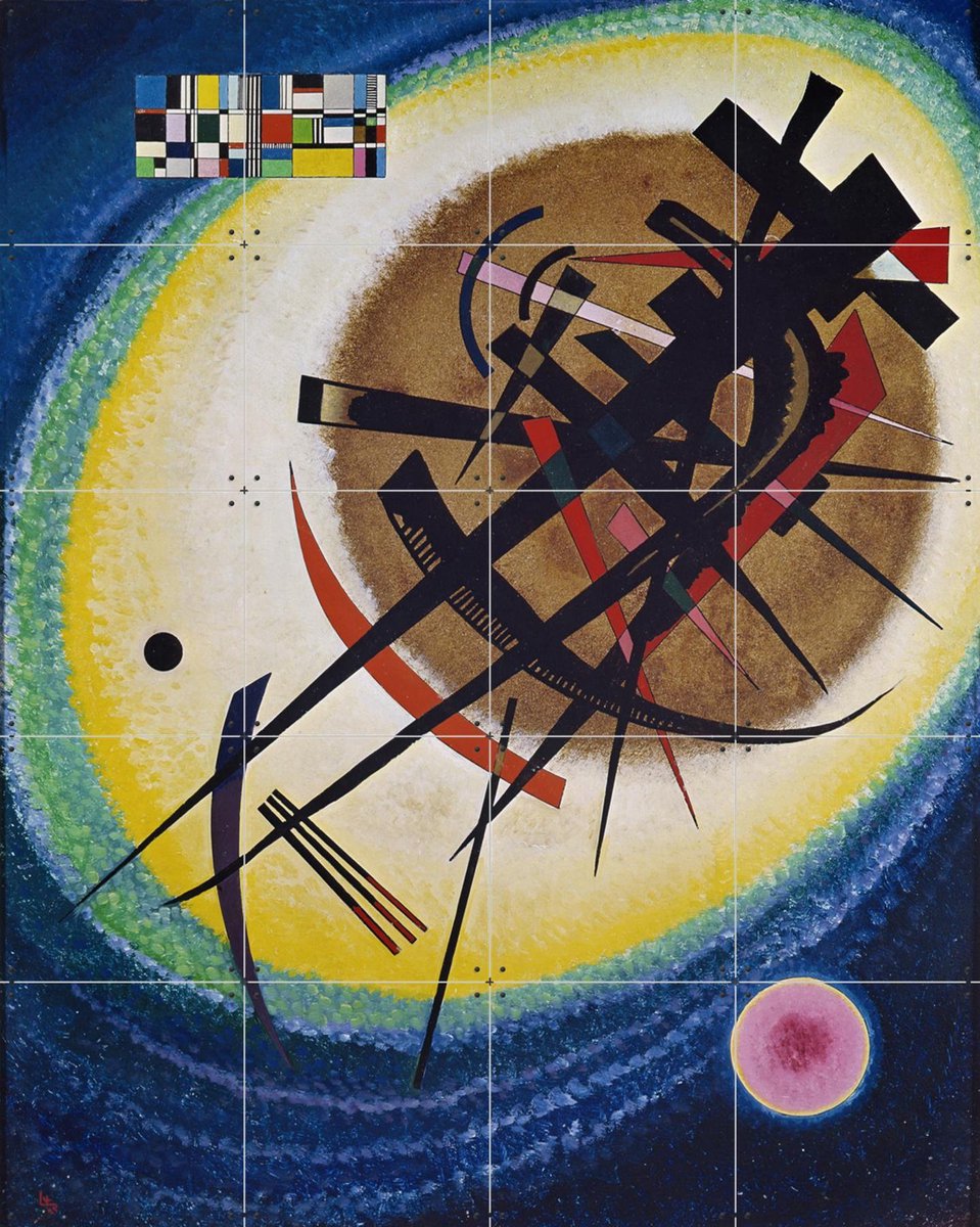 IXXI In the Bright Oval, Kandinsky & Bridgeman Images - 80 x 100 cm - Gratis ophangtool - Grote wanddecoratie en posters - Klassiek, Geometrische