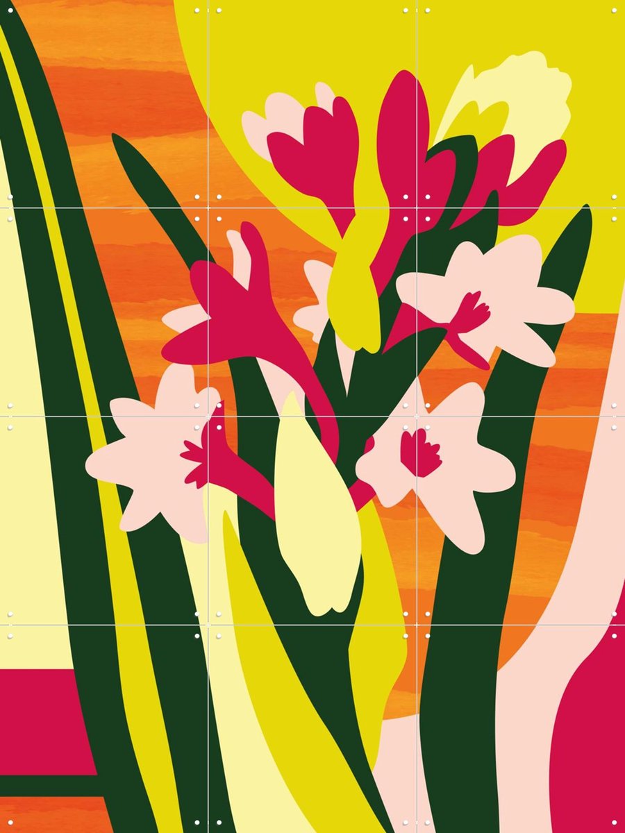 IXXI Intermingle, Megan Gallagher - 60 x 80 cm - Gratis ophangtool - Grote wanddecoratie en posters - Grafisch Ontwerp, Kleurrijk, Digitale Kunst