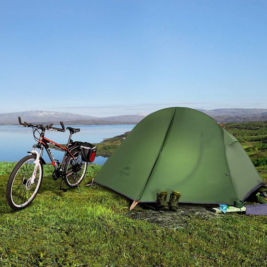 Lichtgewicht Backpacking Tent voor 1 Persoon - Waterdicht en UV-bestendig - 4 Seizoenen - Eenvoudige Installatie — afbeelding 3