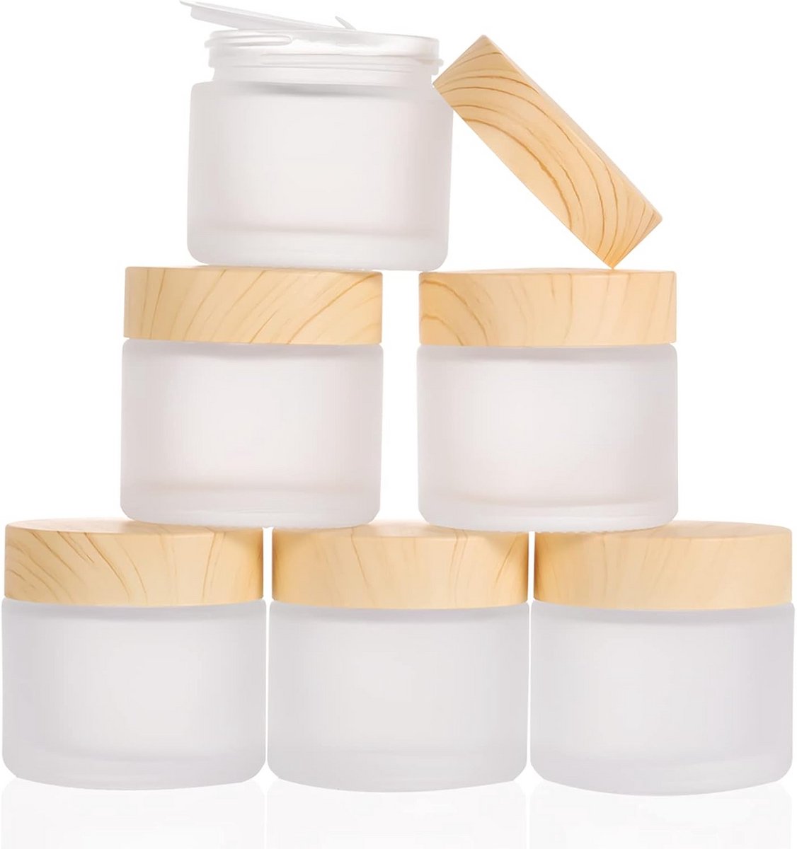 Set van 6 lege navulbare aluminium flesjes 60 ml