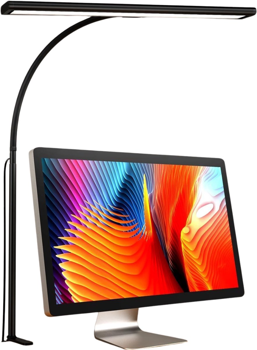 DnA® Bureaulamp - Bureaulamp LED - Bureaulamp Met Klem - Dimmable LED Desk Lamp - Desk Lamps - Zwart - 10cm x 30cm x 70cm