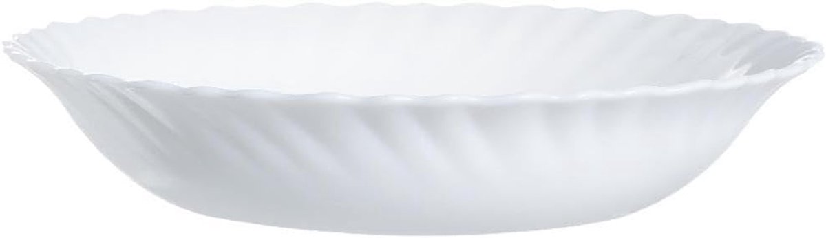 Saladekom Glas - Serveerkom Kom - Maaltijden Serveren - Gehard Glas - 18 cm Diameter - Wit