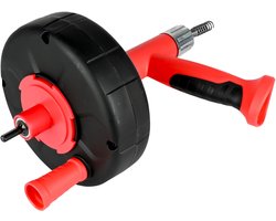 Hofftech Rioolveer - Boormachine Aangedreven - 7.6 Meter - Kurkentrekker Uiteinde - Sterk Pistool Handvat