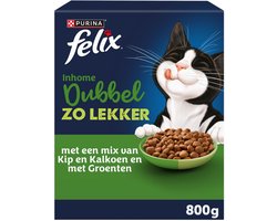 FELIX DubbelZoLekker Inhome - Kip, Kalkoen & Groenten - 5 x 800g
