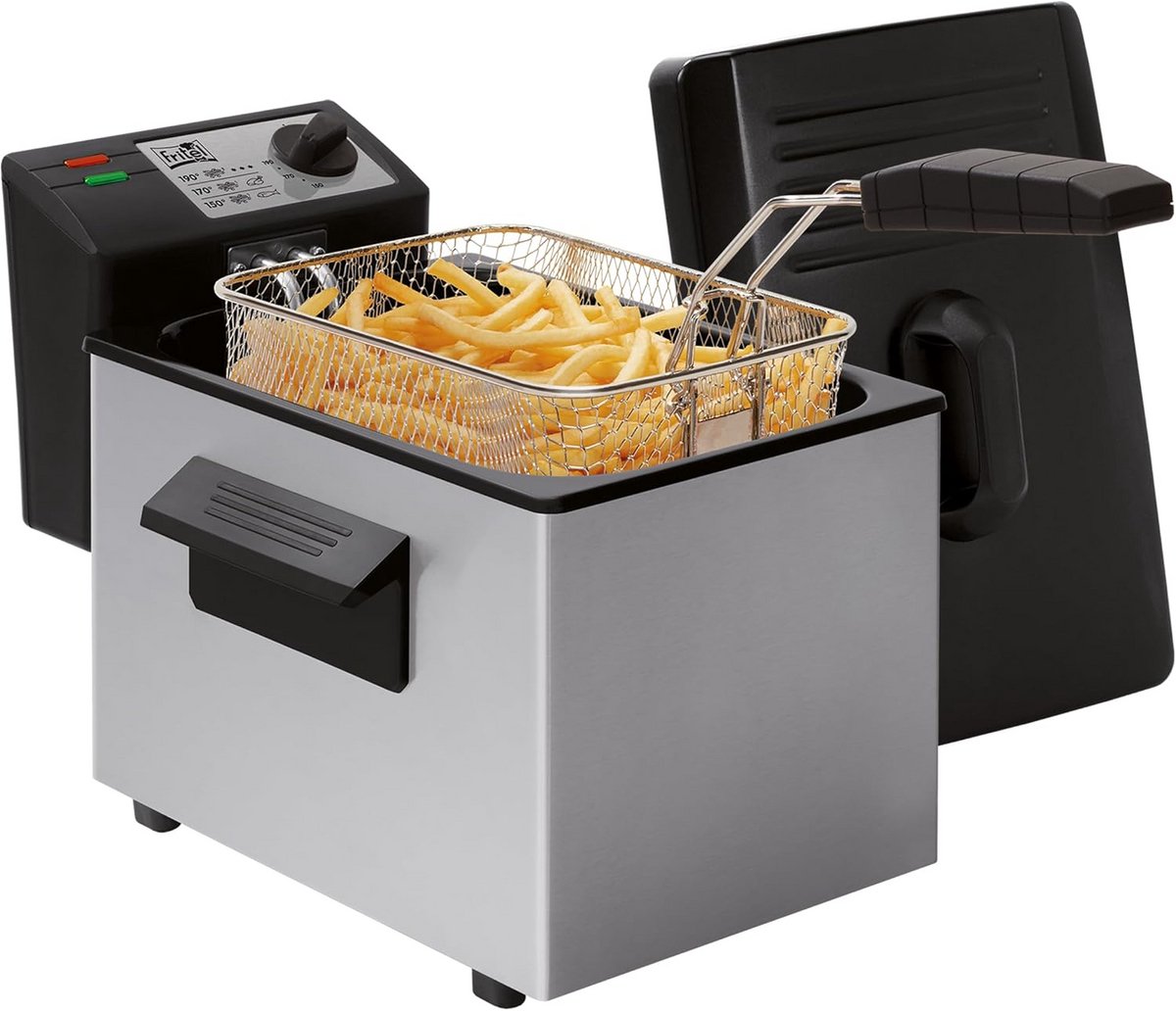Friteuse - Frituurpan - Lekker Frituren - Cold Zone Technologie - 3 Liter - Grijs