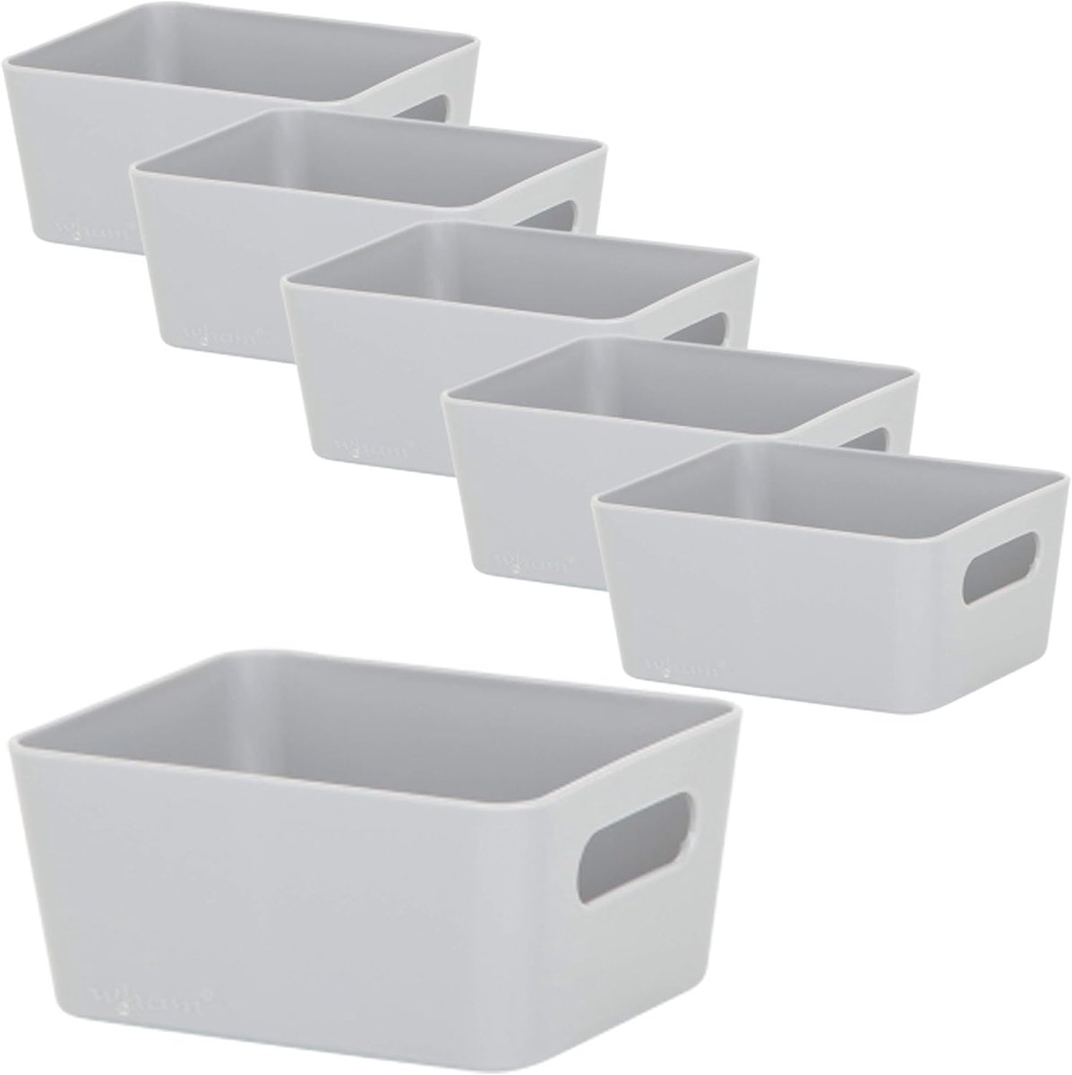 Opbergbox Set - Lade Organizer - Ruimte Ordenen - Stapelbaar Ontwerp - 125 x 10 x 6 cm - Grijs