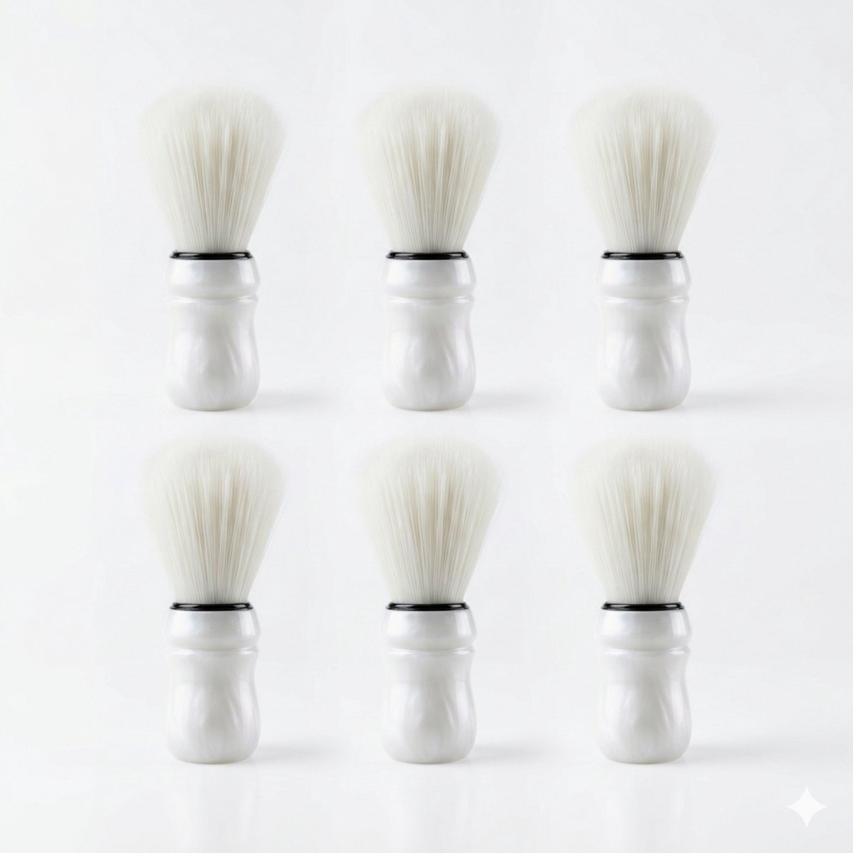 Maxenza Professionele Scheerkwasten Set – 6 Stuks – Synthetisch – Barbershop & Salon – Luxe Scheerkwast voor Thuisgebruik