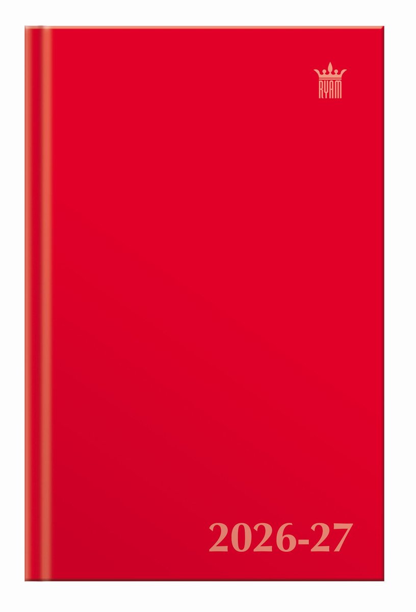 Ryam | Studie Agenda Uni | 2026/2027 | Genaaid gebonden | A5 | Rood |
