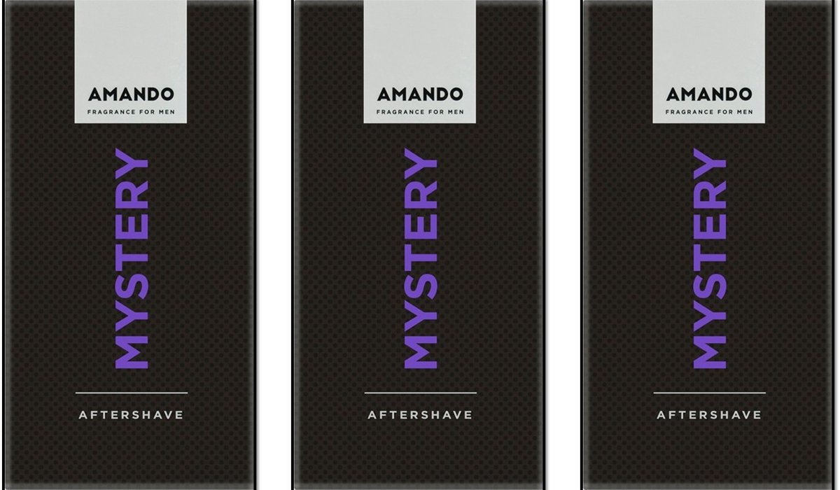 Amando Mystery Aftershave - 3 x 100 ml - Voordeelverpakking
