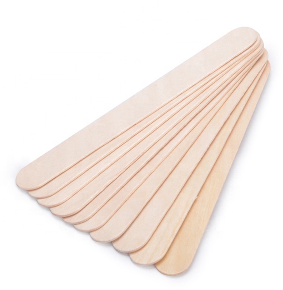 Lifestance Wax spatels - Houten spatel - Harsspatel - Wax Beans - Ontharen - Waxen - Harsen - Wax - bruin - 10 Stuks