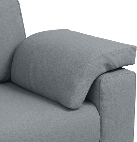 vidaXL - Canapé 3 places - Gris clair - 178 cm - Tissu