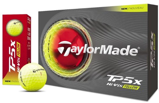 Taylormade TP5X Golfballen Hi-Vis Geel 12 stuks 2026 van Merkloos — afbeelding 3