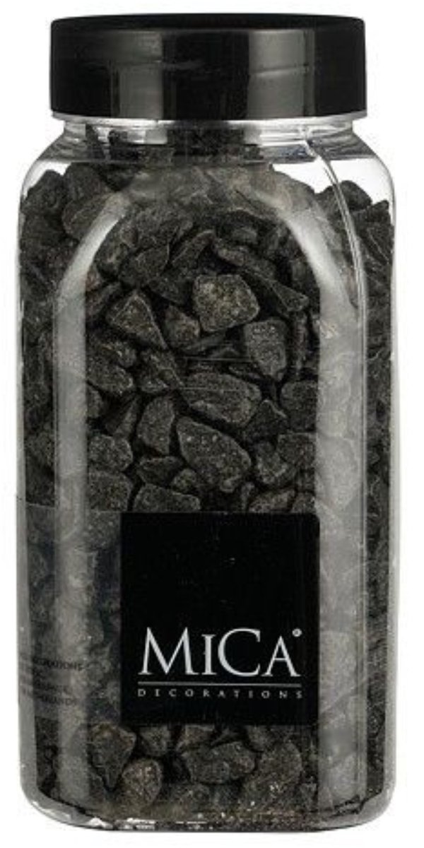 Antraciet Decoratie Steentjes 650ml - Mica Decorations