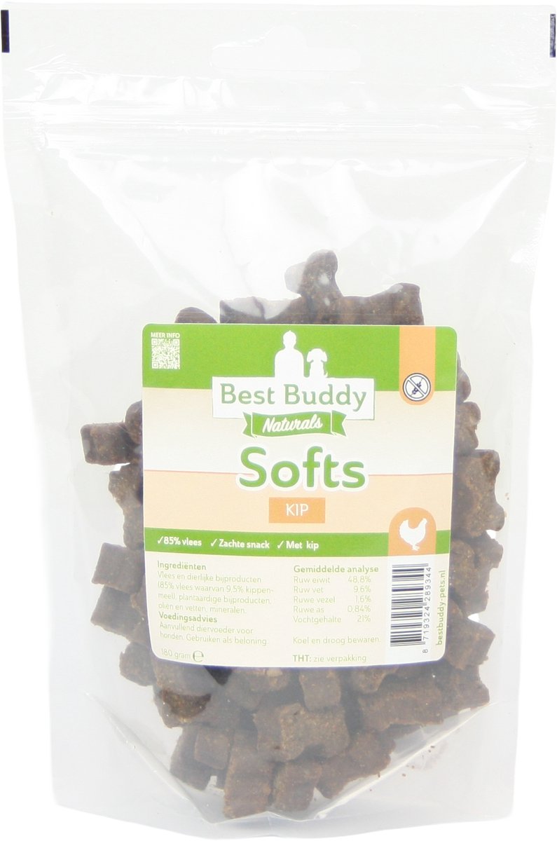 Softs Kip 180 gram - Trainingssnack - Glutenvrij - Best Buddy Pets